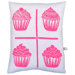 Cupcake Grid Block Print Squillow Accent Pillow