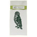 Organic Owl Block Print Tea Towel