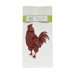 Organic Rooster Block Print Tea Towel