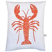 Lobster Block Print Squillow Accent Pillow