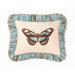 Blue Butterfly Down-Filled Embroidered Pillow