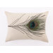 Single Peacock Down-Filled Embroidered Pillow