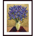 Blue Iris Bouquet Wood Framed Art Print