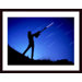 Electric Guitar Wood Framed Art Print