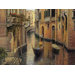 Golden Evening Gondola Gallery Wrapped Canvas Art
