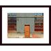 Orange Door Wood Framed Art Print