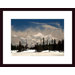 Clouds and Snow Wood Framed Art Print
