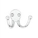 Brass Coat/Hat Hook with Two Horizontal Hooks