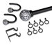 Marina 12 Piece Window Hardware Set in Silver and Matte Black