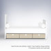 Campaign Bed with Storage Boxes