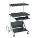 Fully-Adjustable Mobile Workstation, 30 x 24 x 52, Black Laminate Top (Box Two)