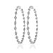 Sterling Silver Diamond Accent Hoop Earrings