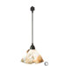 Radiance Lily Track Lighting Pendant with Champagne Beige Tan and White Shade