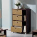 Espresso Living Multipurpose Storage Shelves Cabinet Dresser