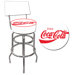 Enjoy Coca Cola White Pub Stool with Back