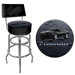 Black Camaro Padded Bar Stool with Back