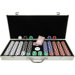 Dice-Striped Poker Chips in Aluminum Case