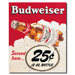 Budweiser Vintage Ad Twenty Five Cents Canvas Art