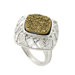 Druzy Sterling Silver Cushion Ring