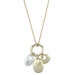 Two Tone 'Cherish' Three Piece Multi-Shapes Whimsical Charm Necklace