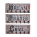 Metal Wall Hooks (Set of 3)