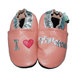I Love Grandma Soft Sole Leather Baby Shoes
