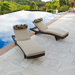 Delano Wave Chaise Lounger with Cushion (Set of 2)