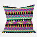 Bianca Green Polyester Zigzag Indoor/Outdoor Throw Pillow