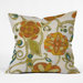 Valentina Ramos Polyester Orange Flowers Indoor/Outdoor Throw Pillow