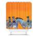 Clara Nilles Candy Stripe Zebras Shower Curtain