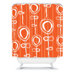 Rachael Taylor Contemporary Orange Shower Curtain
