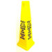 Tall Caution Sign Cone in English and French