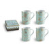 Arabesque Barrel 10 oz. Mug (Set of 4)