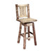 Glacier Country Barstool with Back and Swivel
