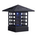 4" x 4" x 6.5" McFarland Cascade Black Bug Zapper and Solar Post Light