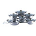 Gourmet Chef Aluminum 12-Piece Cookware Set