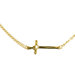 Double Chain Horizontal Cross Necklace