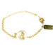 Gold Coin Pearl Initial Letter Bracelet