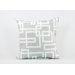 Ivory and silver large geometric  cushion (18x18)