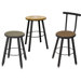 Quick Ship Adjustable Height Square Hardwood Seat Tube Stool
