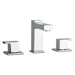 J12 Bath Series Two Lever Handle Widespread Bathroom Faucet with Linear Matched Spout