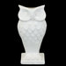 13.5" White Ceramic Owl Vase