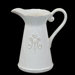 9" White Ceramic Pitcher
