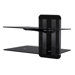 Unimax 'Any Wall' TV and AV Accessory Shelving with Two Shelves in Metallic Black/Silver