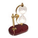 Three Minute Sand-Timer with Stand in Gold Plated Brass