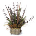 Dried Greenery in Scalloped Corner Planter