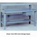 Steel Top Workbench with Shelf, Rails & Riser