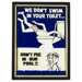 Swim in Toilet Wall Sign