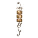 Windsor Three Light Wall Sconce with Tea Stained Mica Shade in Antique Copper
