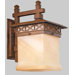 Craftsman One Light Outdoor Wall Lantern in Walnut